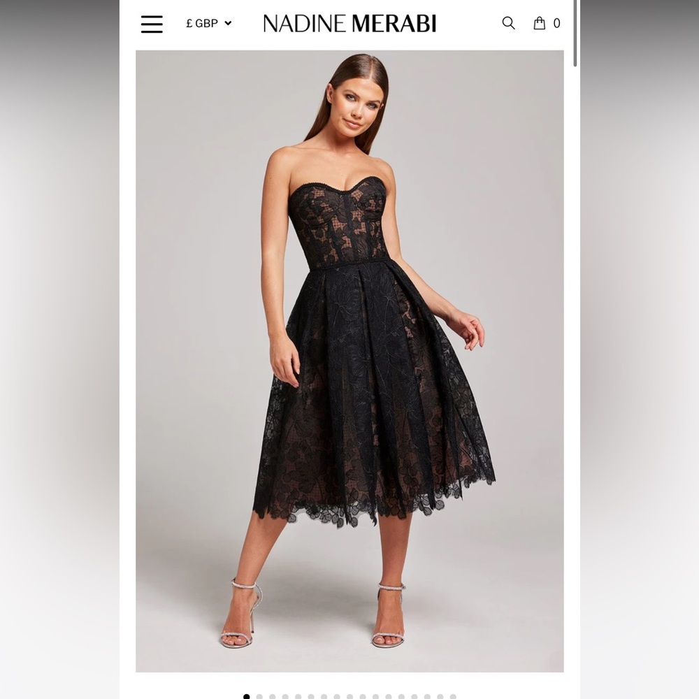 Nadine Merabi Olivia Black Dress XL